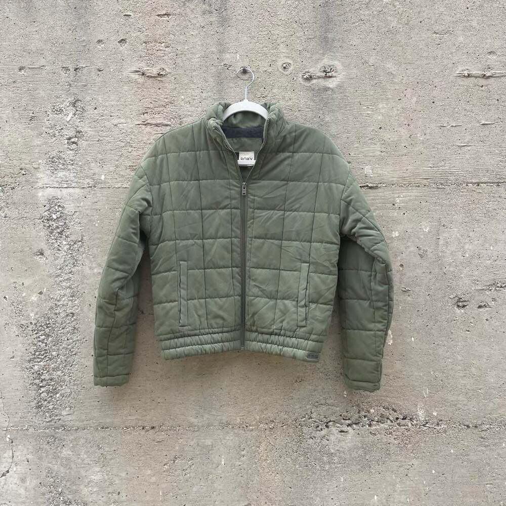 Roxy Olive Green Quilted Puffer Jacket